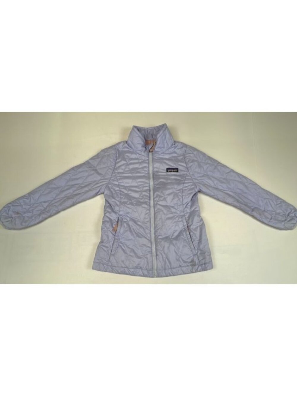 Patagonia Kids Girls Quilted Jacket Size S (7-8) Light Purple Full Zip Coat